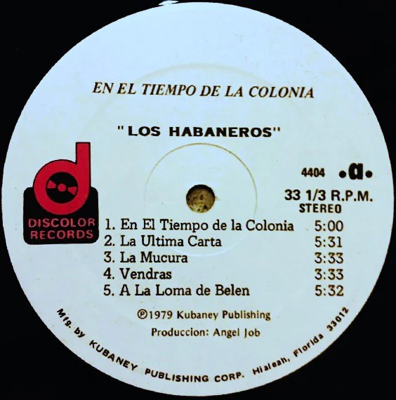 El Grupo Habanero De Curacao - En El Tiempo De La Colonia (LP) (Near Mint (NM or M-)) - Image 3