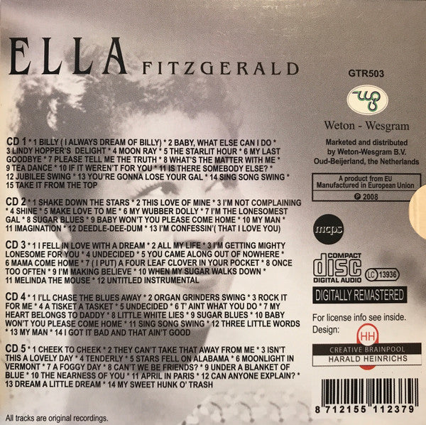 Ella Fitzgerald - With A Song In My Heart (5xCD) (Near Mint (NM or M-)) - Image 2