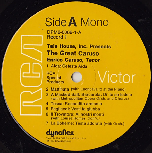 Enrico Caruso - The Great Caruso (2xLP) (Mint (M)) - Image 3