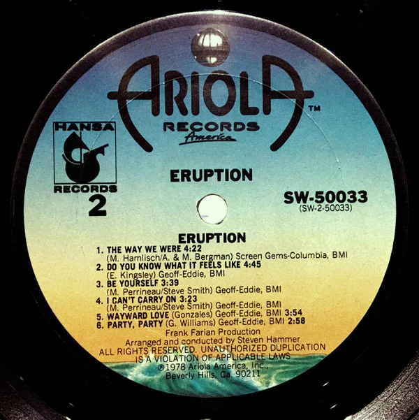 Eruption Featuring Precious Wilson - Eruption (LP) (Very Good Plus (VG+)) - Image 4