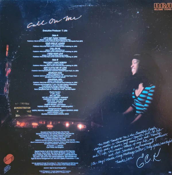 Evelyn King - Call On Me (LP) (Mint (M)) - Image 2