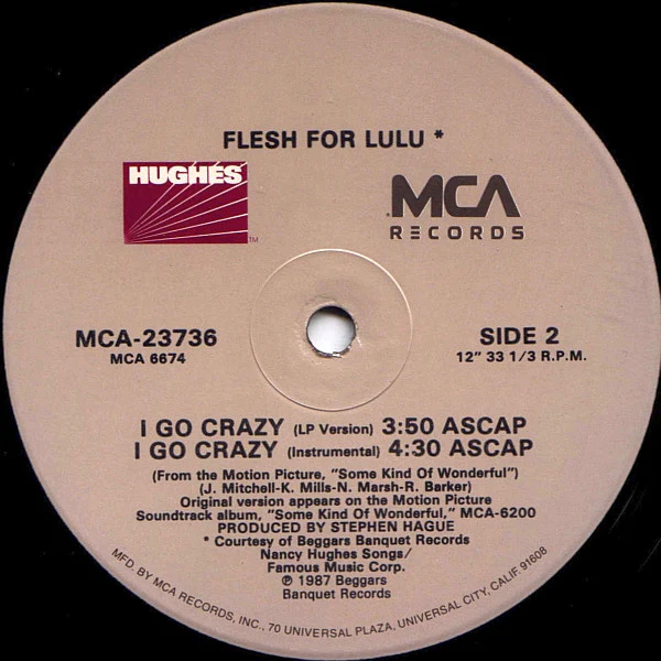 Flesh For Lulu - I Go Crazy (12") (Near Mint (NM or M-)) - Image 4