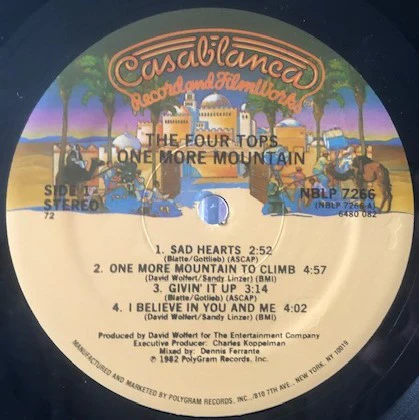 Four Tops - One More Mountain (LP) (Mint (M)) - Image 3