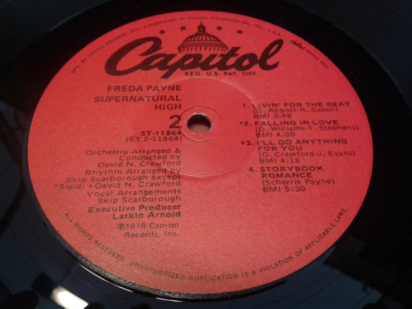 Freda Payne - Supernatural High (LP) (Near Mint (NM or M-)) - Image 4