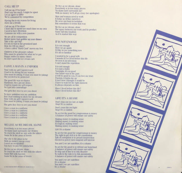 Gang Of Four - Songs Of The Free (LP) (Very Good Plus (VG+)) - Image 5