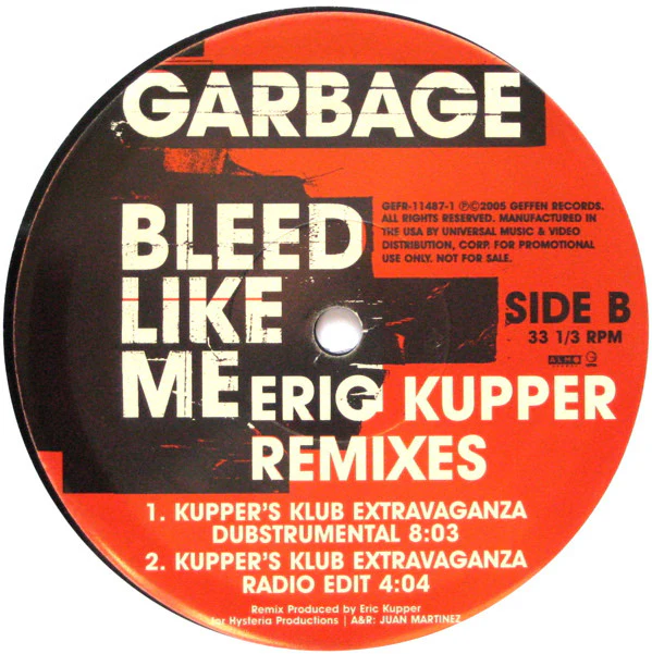 Garbage - Bleed Like Me (Eric Kupper Remixes) (12") (Very Good Plus (VG+)) - Image 4