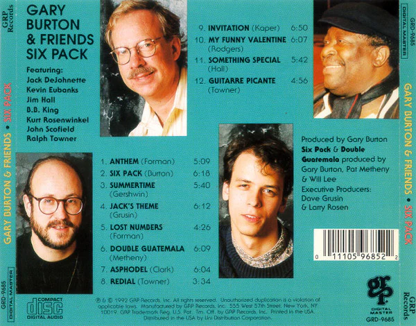 Gary Burton & Friends - Six Pack (CD) (Mint (M)) - Image 2