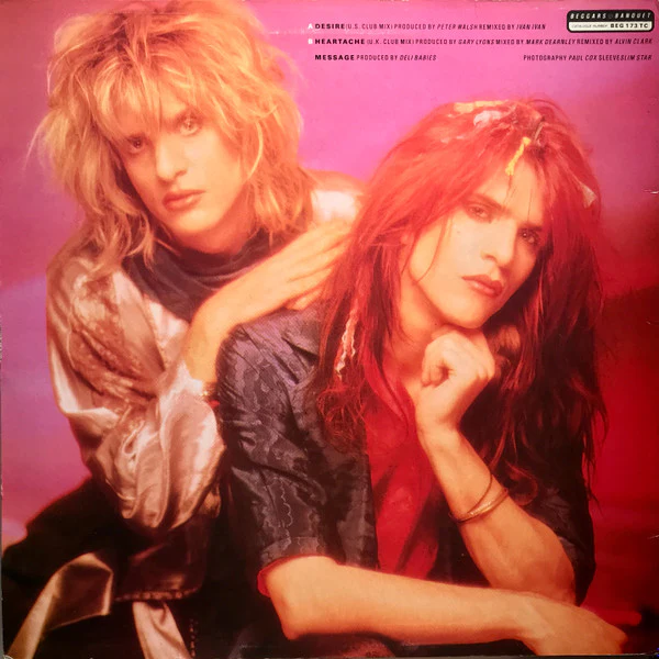 Gene Loves Jezebel - Desire (U.S. Club Mix) (12") (Near Mint (NM or M-)) - Image 2