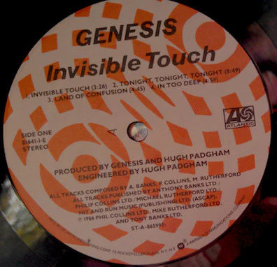 Genesis - Invisible Touch (LP) (Very Good (VG)) - Image 3