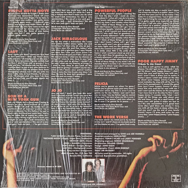 Gino Vannelli - Powerful People (LP) (Near Mint (NM or M-)) - Image 3