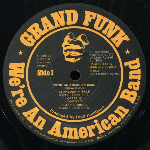 Grand Funk Railroad - We're An American Band (LP) (Near Mint (NM or M-)) - Image 2