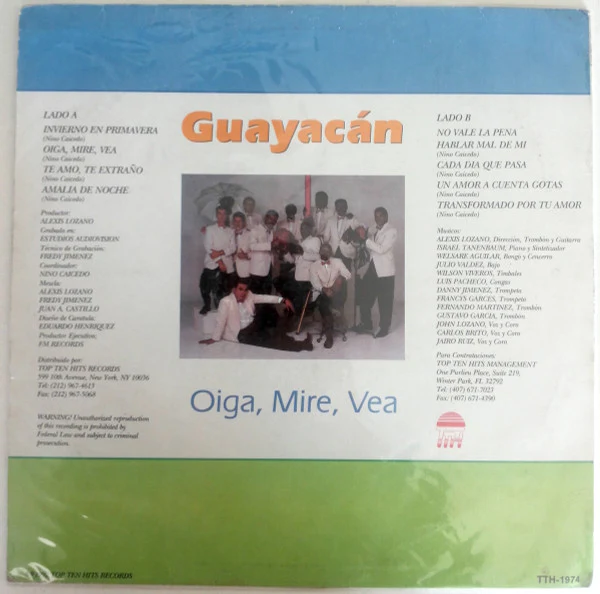 Guayacán Orquesta - Oiga, Mire, Vea (LP) (Very Good Plus (VG+)) - Image 2
