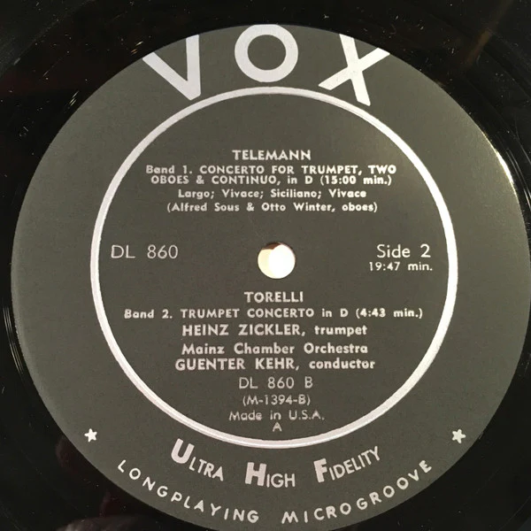 Heinz Zickler & Herbert Thal - The Baroque Trumpet (LP) (Near Mint (NM or M-)) - Image 4