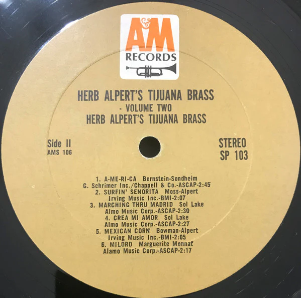 Herb Alpert & The Tijuana Brass - Volume 2 (LP) (Very Good Plus (VG+)) - Image 4