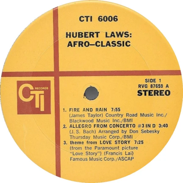 Hubert Laws - Afro-Classic (LP) (Near Mint (NM or M-)) - Image 3