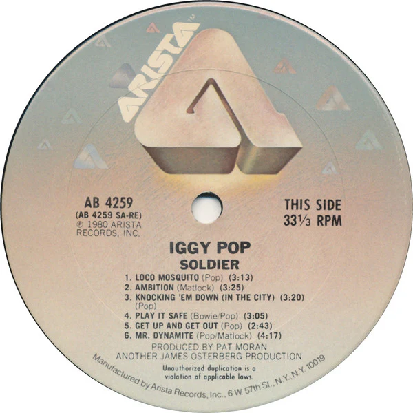 Iggy Pop - Soldier (LP) (Very Good Plus (VG+)) - Image 3