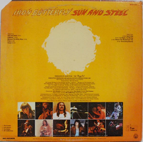 Iron Butterfly - Sun And Steel (LP) (Very Good Plus (VG+)) - Image 2