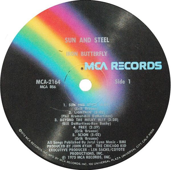 Iron Butterfly - Sun And Steel (LP) (Very Good Plus (VG+)) - Image 4