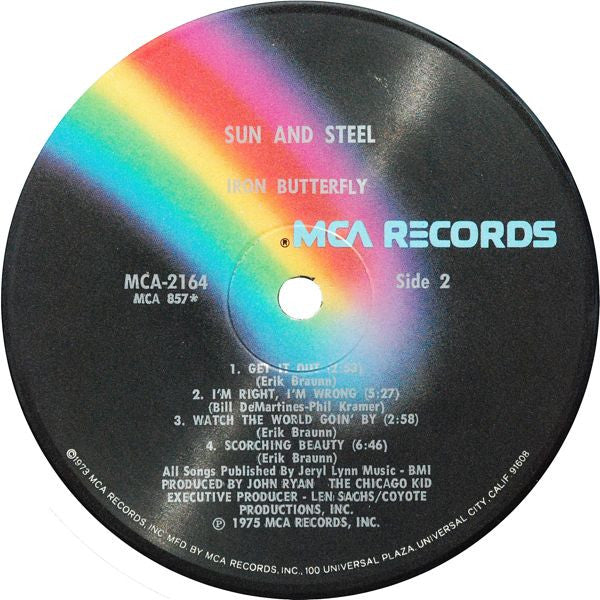 Iron Butterfly - Sun And Steel (LP) (Very Good Plus (VG+)) - Image 5