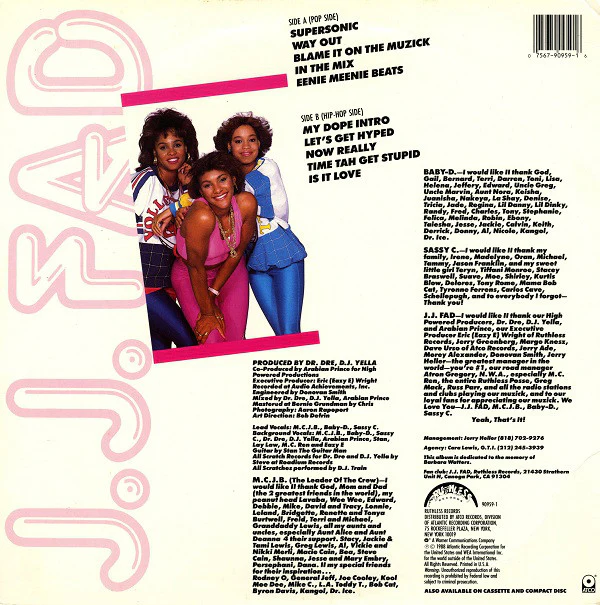 J.J. Fad - Supersonic - The Album (LP) (Near Mint (NM or M-)) - Image 2