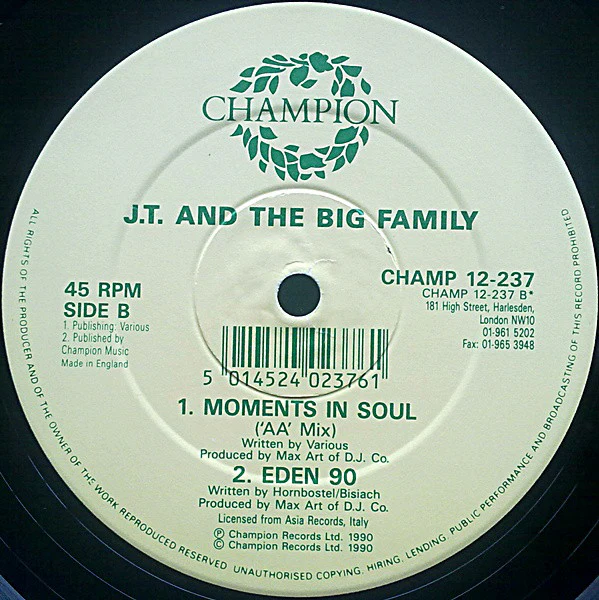 J.T. And The Big Family - Moments In Soul (12") (Very Good Plus (VG+)) - Image 4