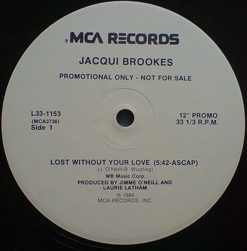 Jacqui Brookes - Lost Without Your Love (12") (Very Good Plus (VG+))