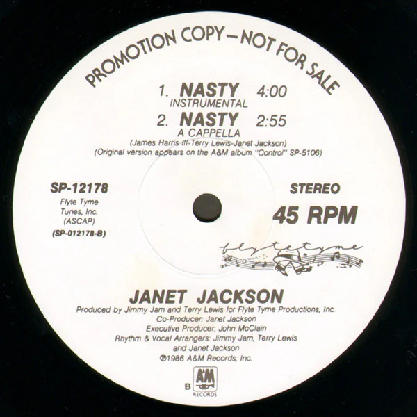 Janet Jackson - Nasty (12") (Mint (M)) - Image 4