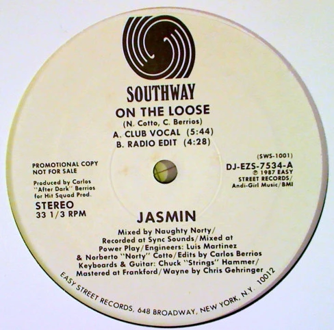 Jasmin  - On The Loose (12") (Very Good (VG))