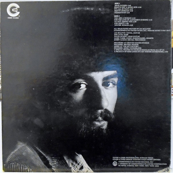 Jay Bolotin - Jay Bolotin (LP) (Very Good Plus (VG+)) - Image 2