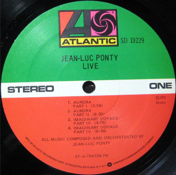 Jean-Luc Ponty - Live (LP) (Mint (M)) - Image 3