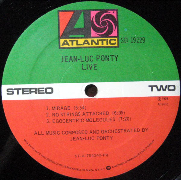 Jean-Luc Ponty - Live (LP) (Mint (M)) - Image 4