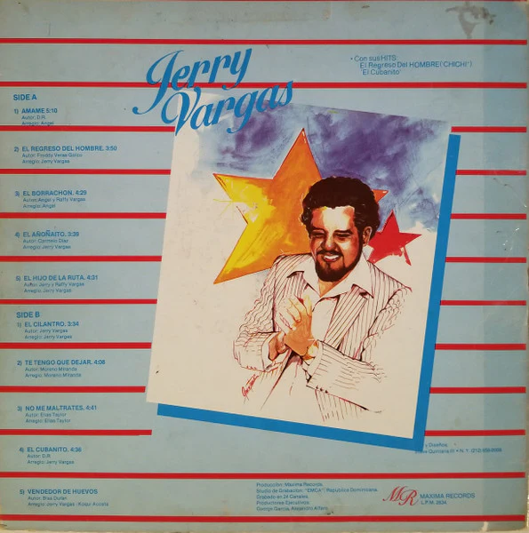 Jerry Vargas - Llego El Hombre (LP) (Near Mint (NM or M-)) - Image 2