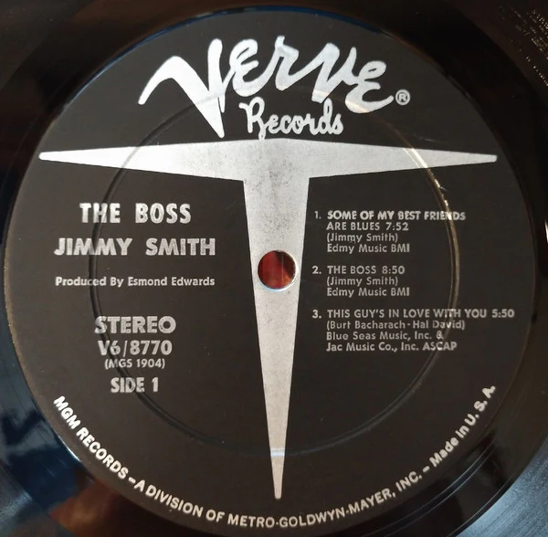 Jimmy Smith - The Boss (LP) (Very Good Plus (VG+)) - Image 3