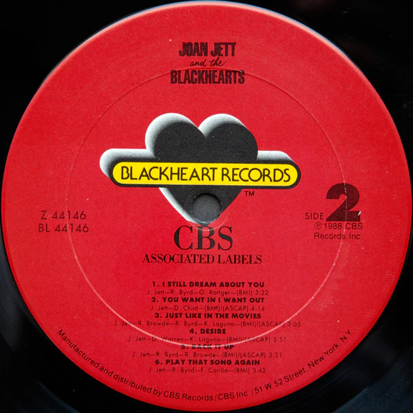 Joan Jett And The Blackhearts* - Up Your Alley (LP) (Near Mint (NM or M-)) - Image 4