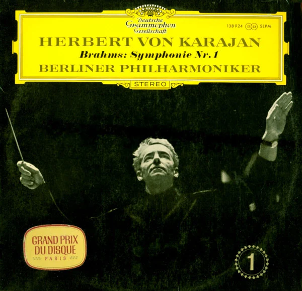 Johannes Brahms, Herbert von Karajan, Berliner Philharmoniker - Symphonie Nr. 1 C-Moll Op. 68 (LP) (Near Mint (NM or M-))