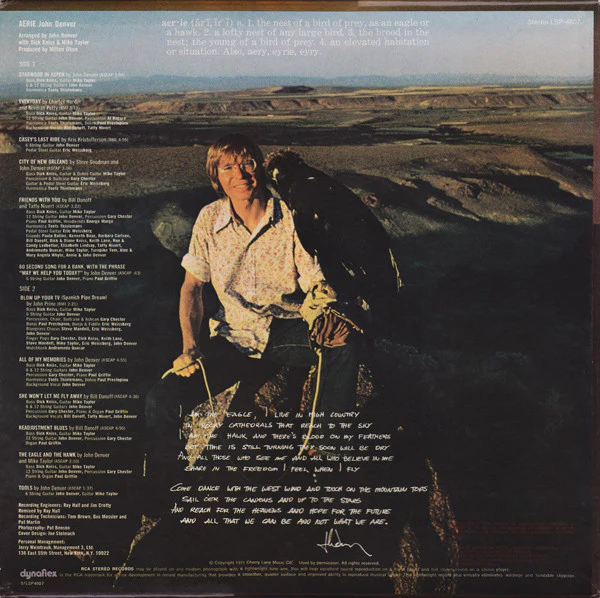 John Denver - Aerie (LP) (Very Good Plus (VG+)) - Image 2