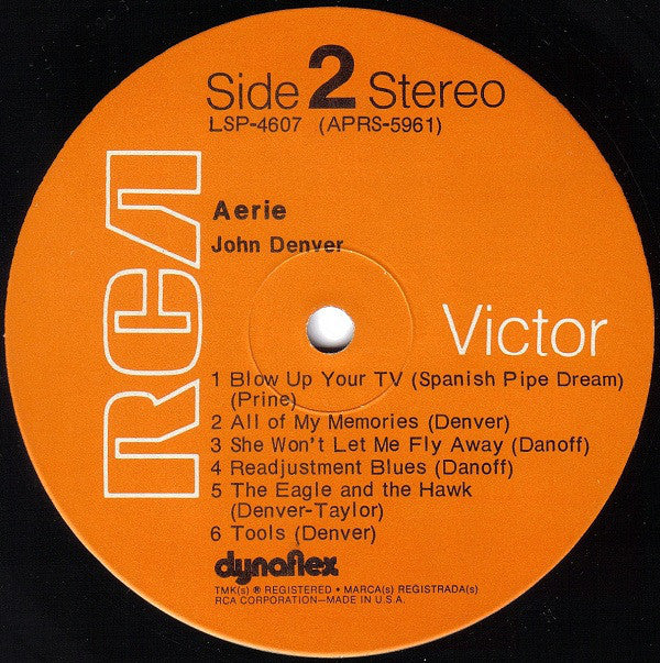 John Denver - Aerie (LP) (Very Good Plus (VG+)) - Image 4