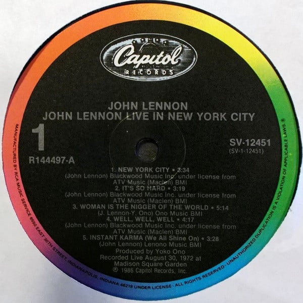John Lennon - Live In New York City (LP) (Near Mint (NM or M-)) - Image 3