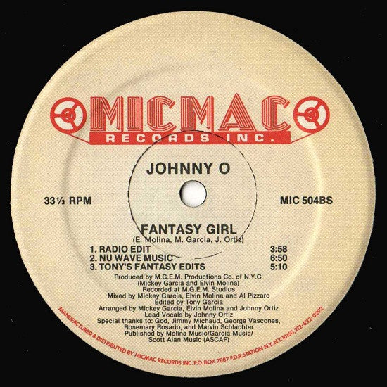 Johnny O - Fantasy Girl (12") (Very Good Plus (VG+)) - Image 2