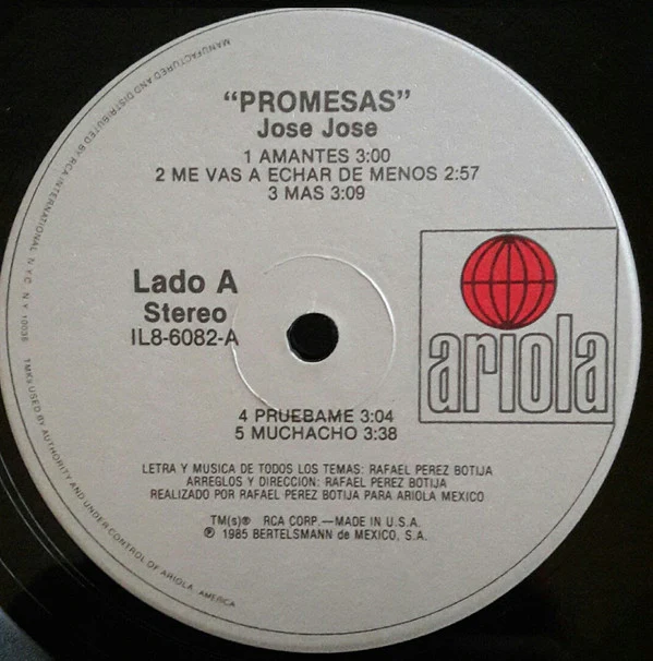 José José - Promesas (LP) (Near Mint (NM or M-)) - Image 3