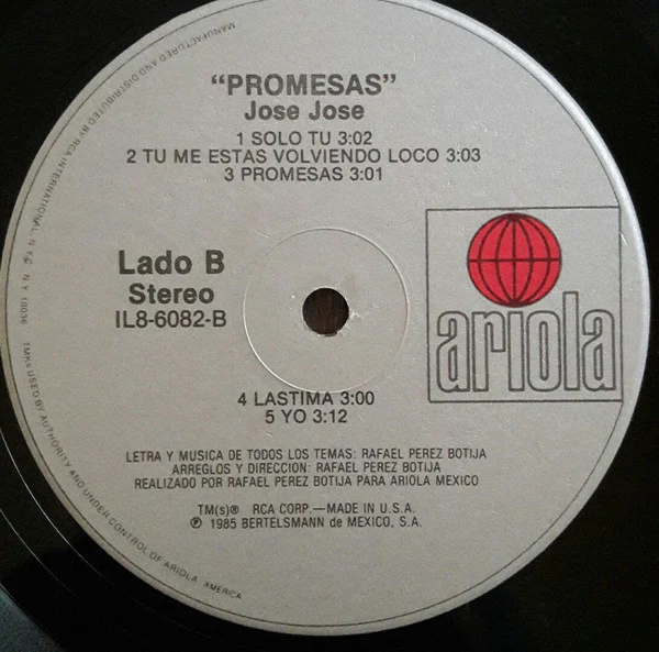 José José - Promesas (LP) (Near Mint (NM or M-)) - Image 4