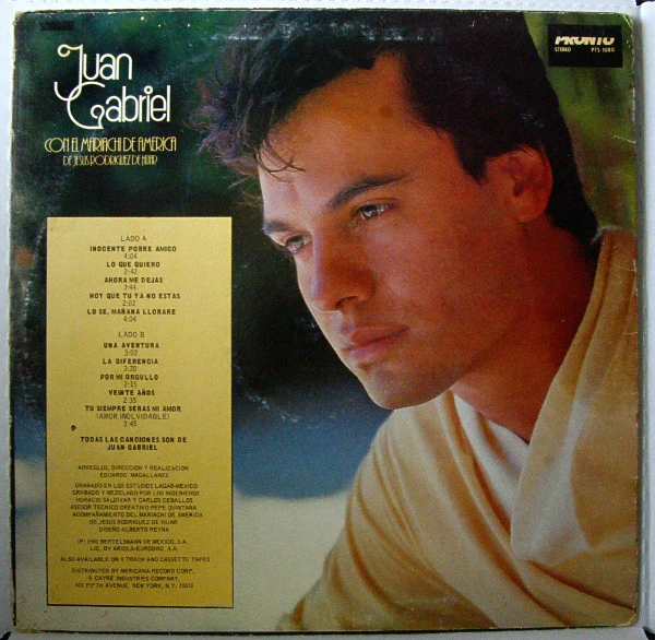 Juan Gabriel - Juan Gabriel Con Mariachi (LP) (Very Good (VG)) - Image 2