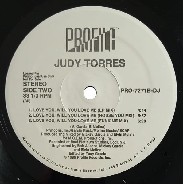Judy Torres - Love You, Will You Love Me (12") (Very Good (VG)) - Image 4