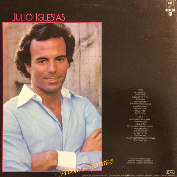 Julio Iglesias - A Vous Les Femmes (LP) (Mint (M)) - Image 4
