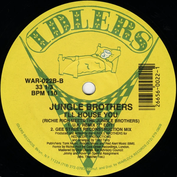 Jungle Brothers - I'll House You (12") (Near Mint (NM or M-)) - Image 2