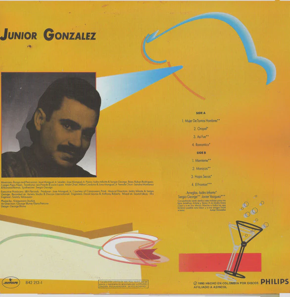 Junior Gonzalez - Mas Romantico Que Nadie (LP) (Very Good Plus (VG+)) - Image 4