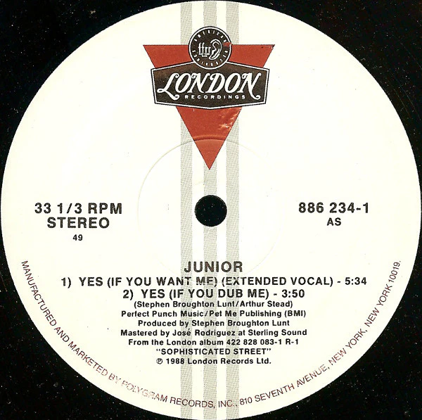 Junior  - Yes... (If You Want Me) (12") (Mint (M)) - Image 3