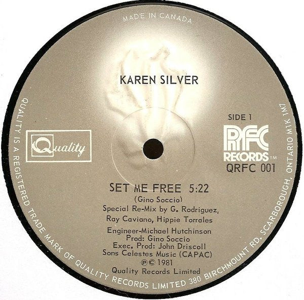 Karen Silver - Set Me Free (12") (Very Good Plus (VG+))