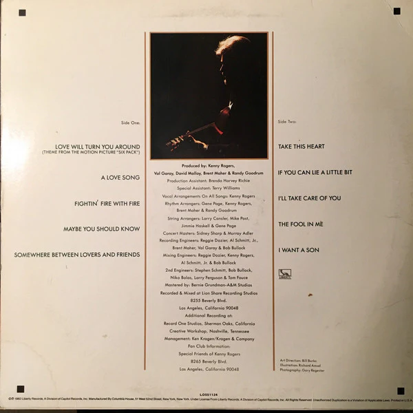 Kenny Rogers - Love Will Turn You Around (LP) (Near Mint (NM or M-)) - Image 2