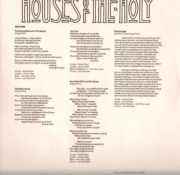 Led Zeppelin - Houses Of The Holy (LP) (Very Good (VG)) - Image 5